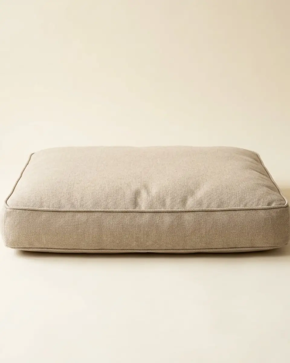 The Nest Orthopedic Bed — beige memory foam dog mattress